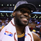 Lebron James durante la celebración del título de la NBA conseguido esta pasada campaña.