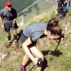 Victoria Gil, durante el ascenso al Vertical del Cereisaleu. DL