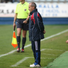 El técnico del Lucena, Rafael Carrillo, jugó en El Toralín con el Guadalajara en 2008.