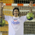 Iñaki Malumbres durante un entrenamiento en el Palacio de Deportes la pasada campaña.