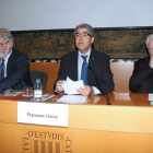 Joan Domènec, Francesc Homs y Jaume Sobreques en el congreso ‘Cataluña contra España.