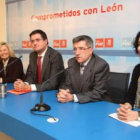 García del Blanco, Amparo Valcarce, Óscar López, Francisco Fernández y Belén Fernández