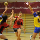 Las jugadoras del Cleba en el partido ante el Marina Park.