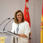 La nueva delegada del Gobierno durante su toma de posesión. ICAL