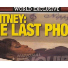 La portada de 'National Enquirer' con la fotografía de Whitney Houston en el ataúd.
