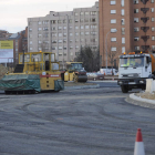 Aspecto que presentaban ayer las obras de la rotonda de Carrefour.