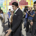 Suárez-Quiñones y Mañueco, ayer, durante la visita del consejero a Salamanca.