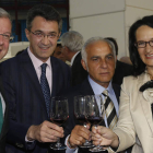 Antonio Silván, Juan Martínez Majo, Miguel Ángel del Egido y Teresa Mata brindan por el éxito de la feria en el puente