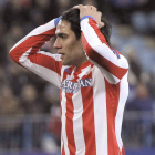 Falcao se lamenta de una ocasión fallada ante el Rubin.