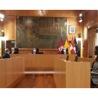 Pleno celebrado hoy en la Diputación de León. DL