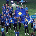 Deportistas de Kosovo en la inauguración de los Juegos Mediterráneos Tarragona 2018.