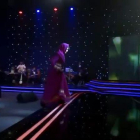 Zalala Hashimi en una de sus actuaciones en Afgan Star.