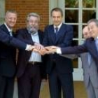 Zapatero y los agentes sociales sellaron el acuerdo en el Palacio de la Moncloa