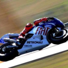 Lorenzo en una de las sesiones de entrenamiento de ayer.