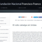 Captura de pantalla del artículo de Utrera Molina publicado en la web de la Fundación Francisco Franco.