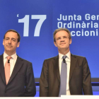 El consejero delegado Gortázar y el presidente, Gual. DL