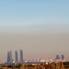 Vista de la capa de contaminación que cubre la ciudad de Madrid.