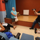 El director de fotografía y una participante en el proceso de selección de actores. L. DE LA MATA
