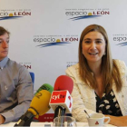 Alfonso Colino, gerente de Espacio León y María Jesús Rodríguez, responsable de márketing.