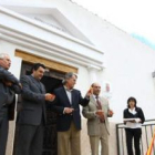 Clemades Rodríguez (izquierda), José Luis Ramón, Francisco Álvarez y Jesús Celemín, ayer en el corte