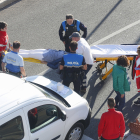Una ciclista resulta herida al ser arrollada por un vehículo en un paso para bicicletas en la calle Joaquín González Vecín de León