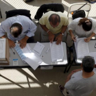 Una mesa electoral