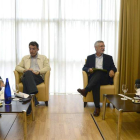 Los participantes y el moderador de la mesa redonda celebrada ayer en Burgos.