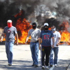 Imagen de una de las jornadas de huelga minera correspondiente a mediados de septiembre del 2010.