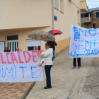 Un momento de la protesta en Almagarinos.