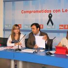 Un momento de la convocatoria realizada por el PSOE de León.