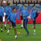 El Madrid se entrenó en el Parque de los Príncipes.