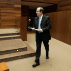El presidente de la Comunidad, Juan Vicente Herrera, en un momento del pleno de ayer.