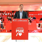 El presidente del Gobierno, Pedro Sánchez, ayer, en el Comité Federal del PSOE. ALFREDO ARIAS