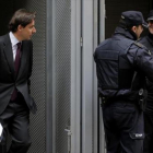 Javier López Madrid sale de la Audiencia Nacional, el 18 de febrero del 2015,