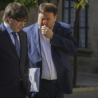 Puigdemont y Junqueras, en el Palau de la Generalitat el pasado mes de mayo.