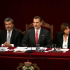 El rey Felipe VI en la entrega de despachos judiciales.