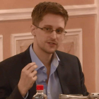 El ex técnico de la NSA, Edward Snowden, durante una de sus comparecencias en Moscú.
