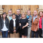 Mari Paz Díez, junto a los miembros de su candidatura.
