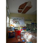 Parte del techo se desplomó cuando los 24 pequeños estaban en clase