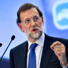 Mariano Rajoy durante su intervención en Málaga.