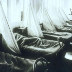 Hospital de campo estadounidiense en Aix-Les-Bains (Francia) durante la gripe pandémica de 1918.