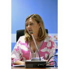 La consejera de Hacienda, ayer, en la rueda de prensa.