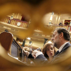 Rajoy y Sáenz de Santamaría en el banco del Gobierno del Congreso de los Diputados.