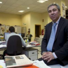 Sánchez Torné en la redacción del 'Correo de Burgos'