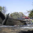 Fotografía de archivo de los restos del accidente del avión de Spanair en el que murieron 154 person