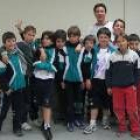 Formación del equipo benjamín del colegio Marista San José