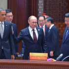 Barack Obama, el presidente ruso Vladimir Putin y el presidente chino Xi Jinping.
