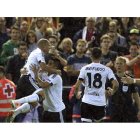 Feghouli celebra el primer gol ante el Gante.