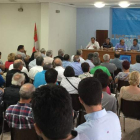 Pedáneos del PP reunidos ayer en la sede de Ponferrada. DL