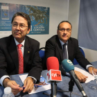 Miguel Ángel Pérez, ayer con Alfonso Arias.